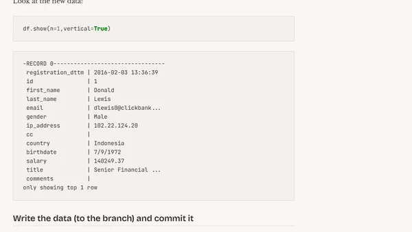 Data Engineering in 2022: Exploring LakeFS with Jupyter and PySpark