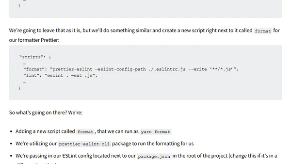 Don’t just lint your code, fix it with Prettier