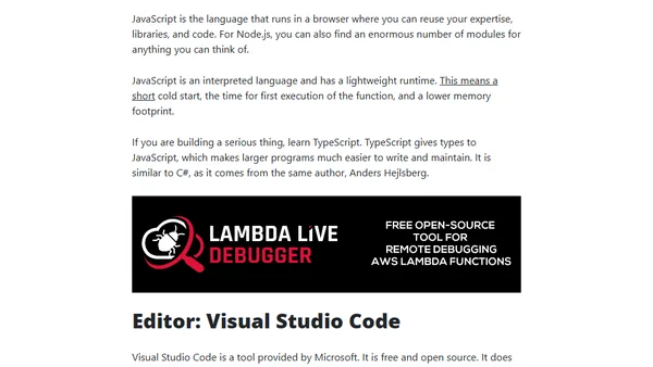 My Choice of Tools for Serverless Development