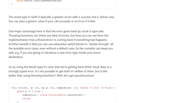 How to use the result type to handle errors in Swift 5?