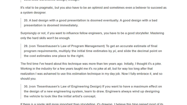 On Software Design... and Good Writing