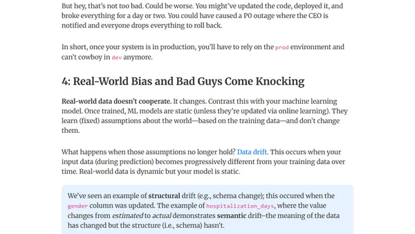 6 Little-Known Challenges After Deploying Machine Learning