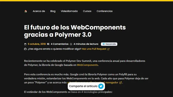 El futuro de los WebComponents gracias a Polymer 3.0