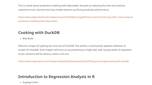 15 New Books added to Big Book of R