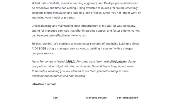 Understanding the Cost of Generative AI Models in Production