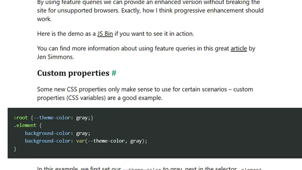 CSS and progressive enhancement