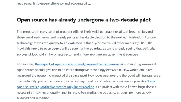 The missed opportunity that is the White House Open Source Policy