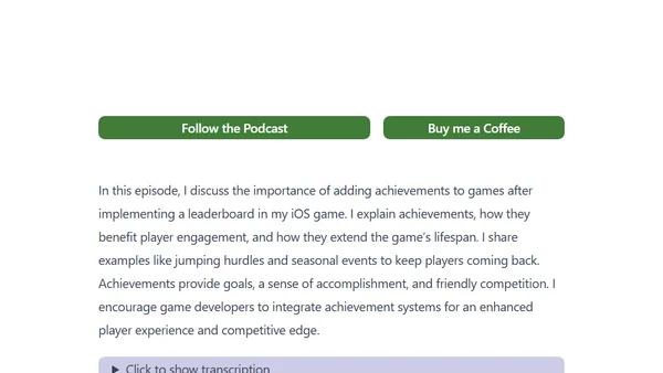 Achievement system in your games for retaining players