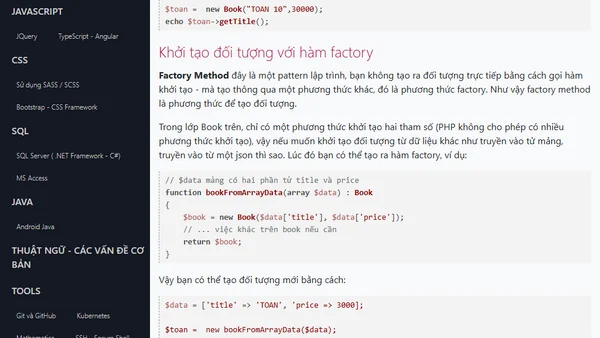 Hàm tạo và hàm hủy của lớp trong PHP
