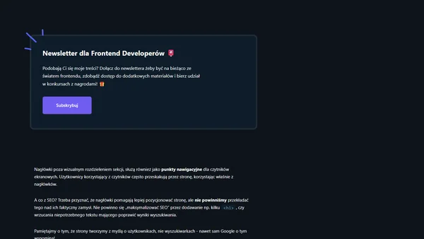 Zrozum nagłówki w HTML