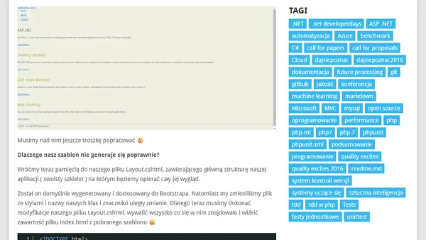 Jak wgrać gotowy szablon do projektu ASP .NET MVC?