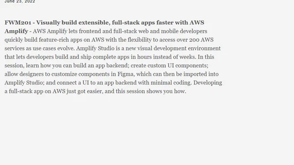 AWS Toronto Summit 2022