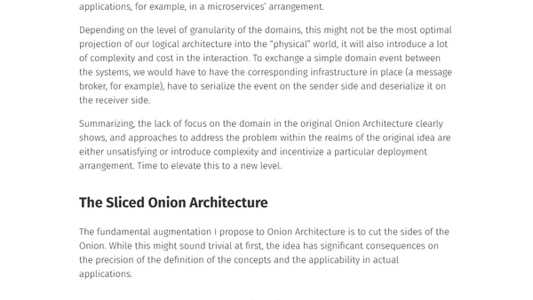 Sliced Onion Architecture