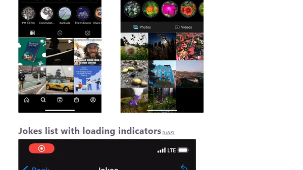 Example project showing Compositional Layout and Diffable