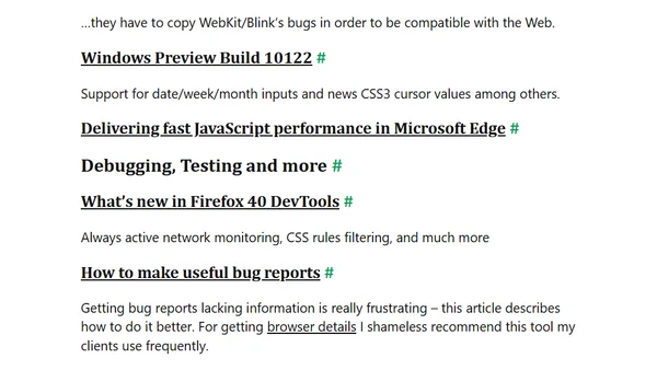 Browsers and Bugs 20/2015