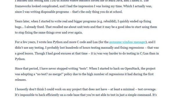 My interview about software tests and Python