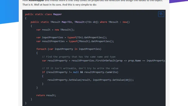 Write your own AutoMapper in C#