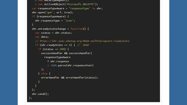 Loading JSON-formatted data with Ajax and `xhr.responseType='json'`