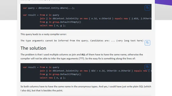 LINQ Joins on multiple columns in Entity Framework