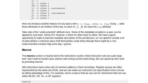 Compiler devnotes: Machine specs