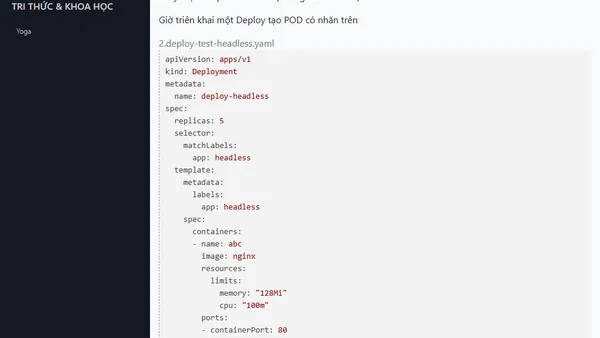 Thực hành tạo Headless Service trên Kubernetes