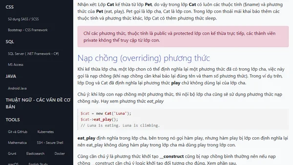 Tính kế thừa trong lập trình OOP với PHP