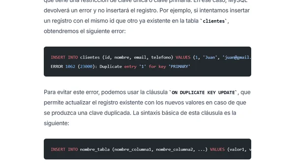 Cómo usar la sentencia INSERT en MySQL para añadir datos a una tabla