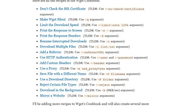Announcing Wget Cookbook!
