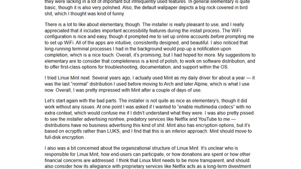 Impressions of Linux Mint & elementary OS