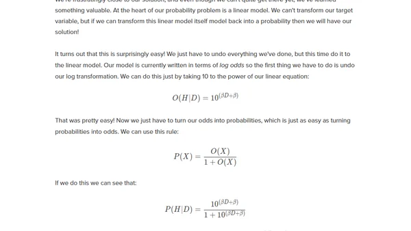 Logistic Regression from Bayes' Theorem