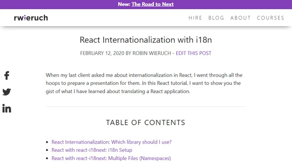 React Internationalization with i18n