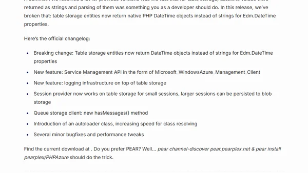 Windows Azure SDK for PHP v3.0 released