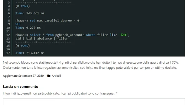 Postresql: interrogazioni sequenziali in parallelo