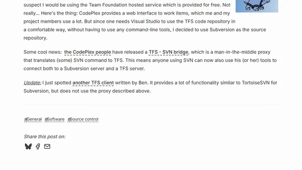 Team Foundation Server - Subversion bridge