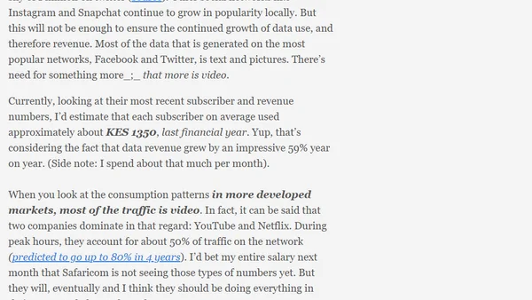 Is Data Safaricom's Future?