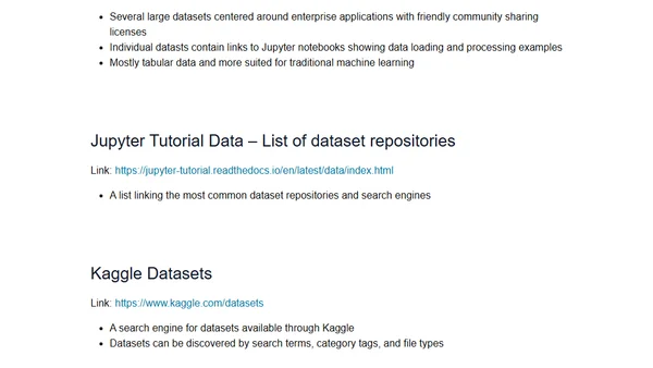 Datasets for Machine Learning and Deep Learning