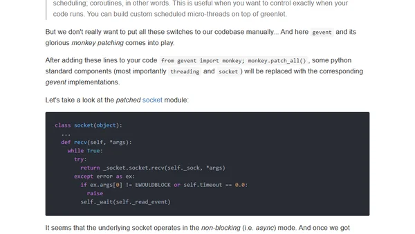 Save the day with gevent