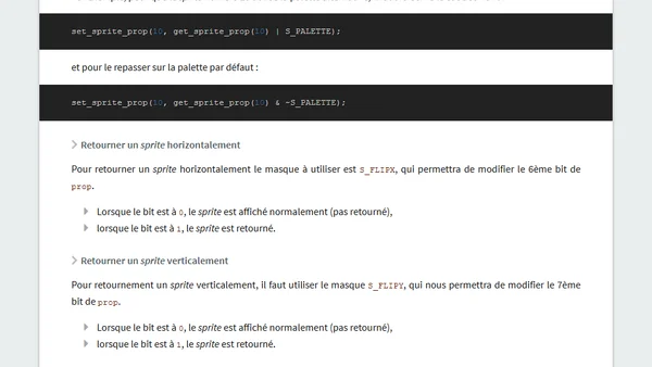 Développement GameBoy #7 : Les sprites