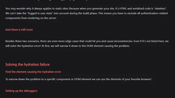 What to do when Vue 2 hydration fails