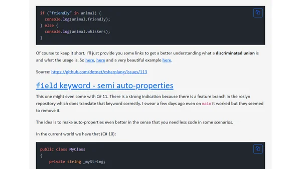 C# vNext - What could come