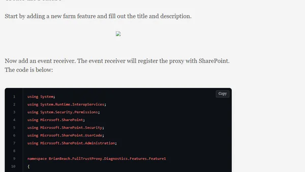 SharePoint 2010: Full Trust Proxy