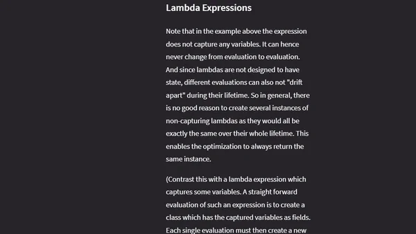 Instances of Non-Capturing Lambdas