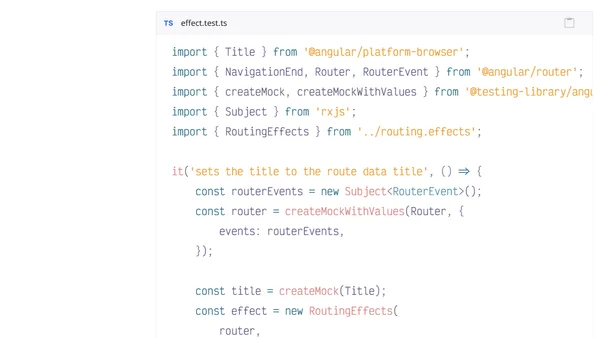 Testing an NgRx project