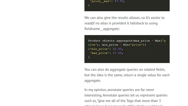 What aggregates are going to look like