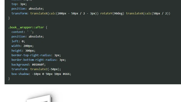 Make the page count of a 3D book visible using CSS custom properties