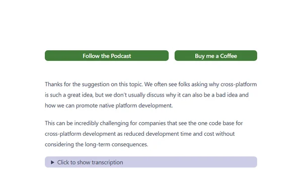 How do we combat the rising tide of cross platform on mobile?