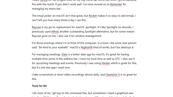 Tools that keep me productive