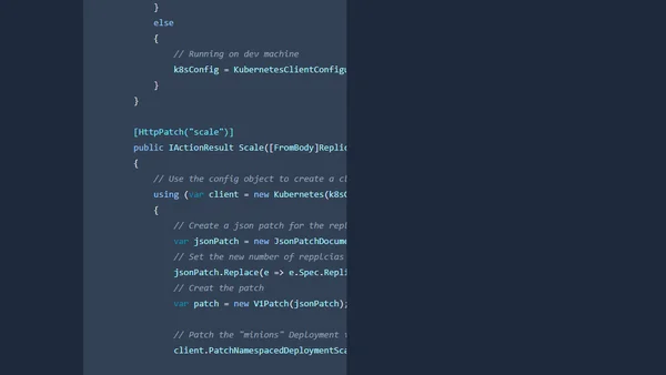 Scale a Kubernetes Deployment with .NET Core