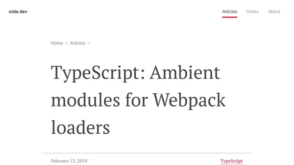 TypeScript: Ambient modules for Webpack loaders