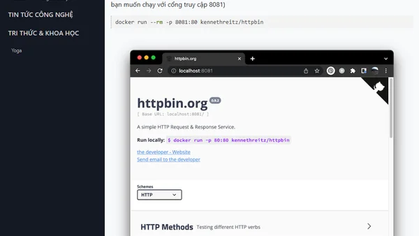 HTTPBin server cung cấp dịch vụ nhận HTTP request để kiểm tra